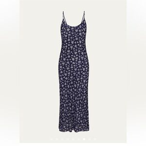 Réalisation Navy Floral Maxi Dress - Iggy in Saffron Blue